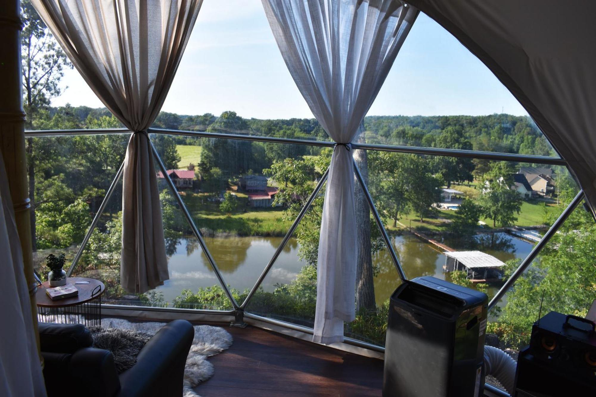 Waterfront Luxury Glamping Dome Hotel Rogersville Eksteriør billede